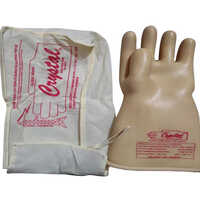 Crystal Electrical Shock Proof Gloves - Rubber Fabric, Full Finger Style, Plain Pattern | Waterproof, Breathable, Insulated For Electricians