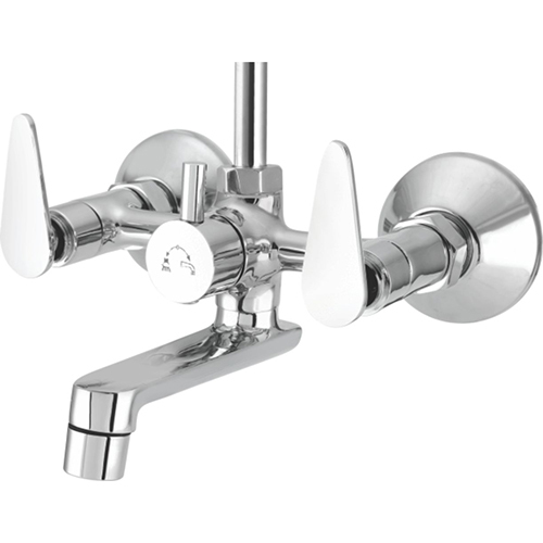 Silver Wall Mixer With L-Bend