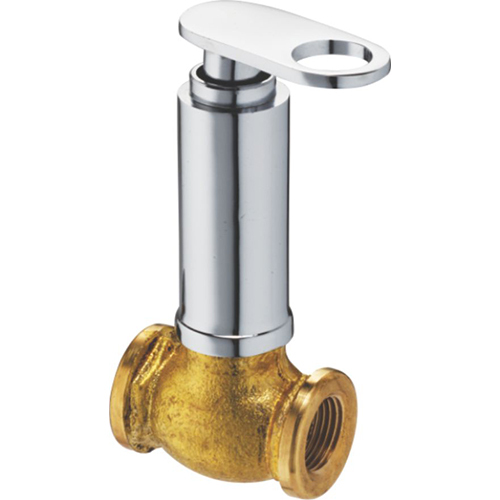 Silver Concealed Stop Cock - Finish: Glossy
