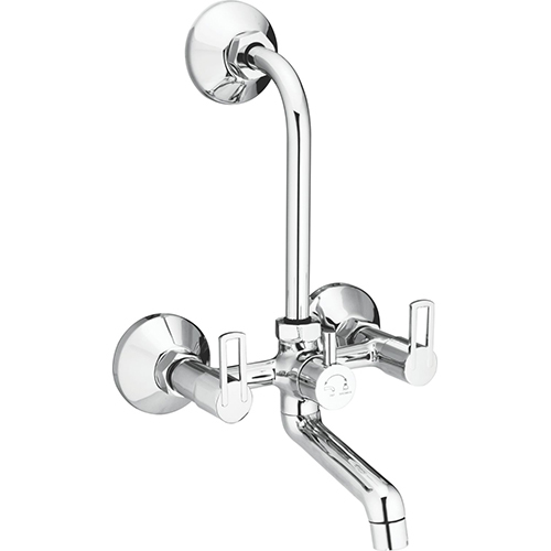 Silver Wall Mixer With L-Bend