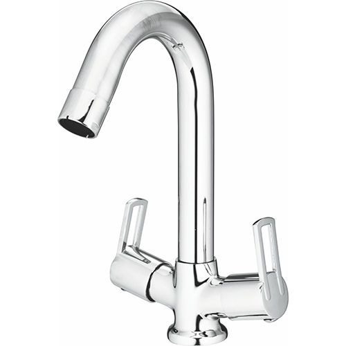 Silver Center Hole Basin Mixer