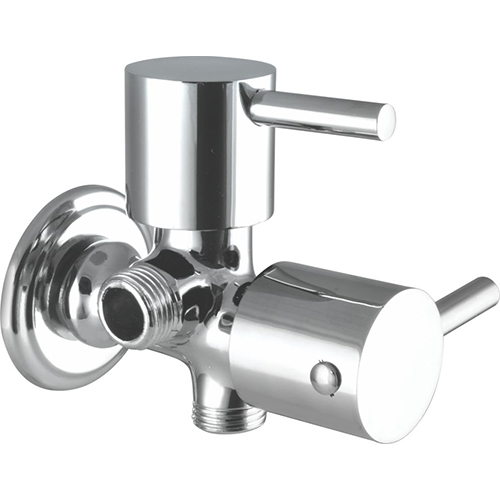Vt Aqua Silver 2 In 1 Angle Valve - Finish: Glossy