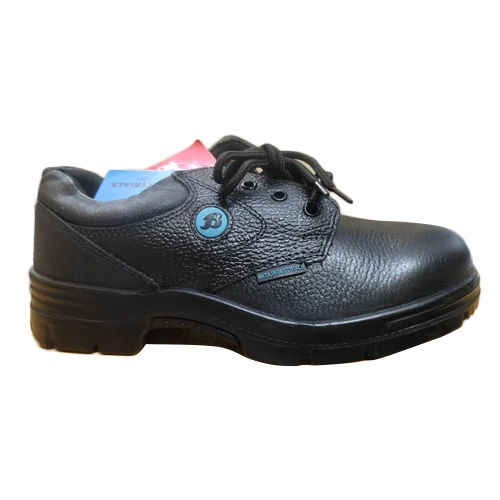 Black Leather Safety Shoes Insole Material: Pu