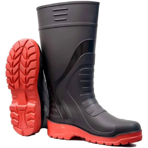 Black Industrial Pvc Safety Gumboots