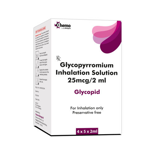 Glycopyrronium inhalation solution 25 mcg