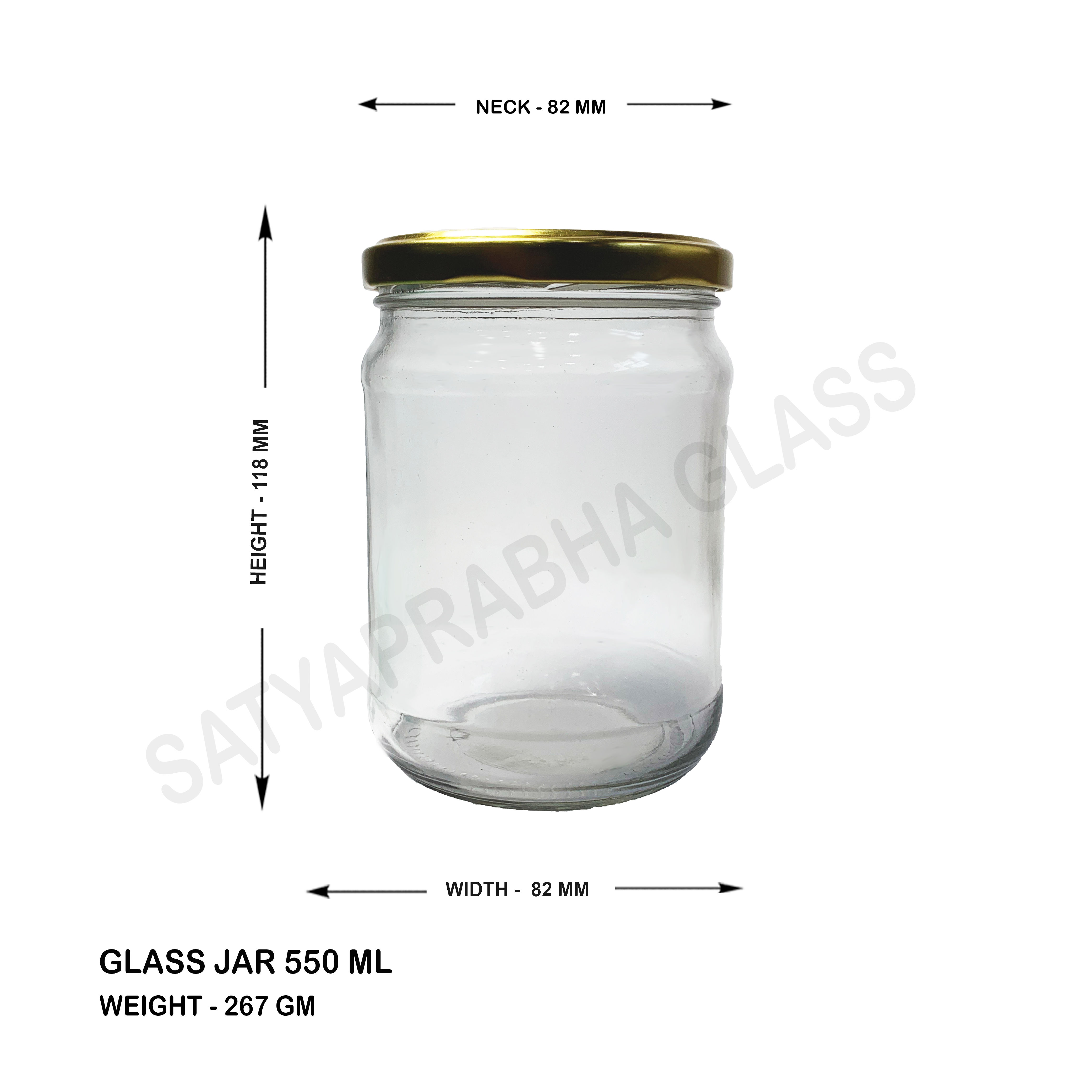 550 ml glass jars