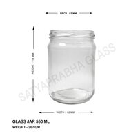 550 ml glass jars