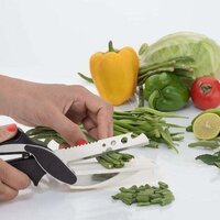 STAINLESS STEEL 2 IN 1 CLEVER CUTTER, BLACK