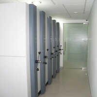 Mechanical Mobile Compactor System - Round Steel Design, 900 mm x 610 mm Size, 3000 mm Height, 70 kg Capacity per Level