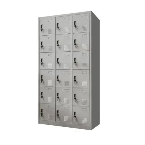 White Bank Metal Storage Locker