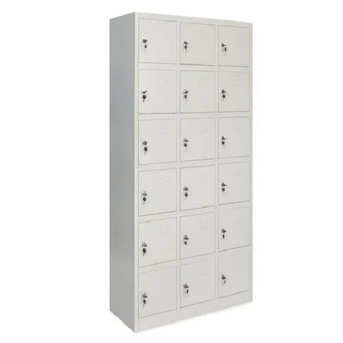 White 18 Compartment Industrial Locker