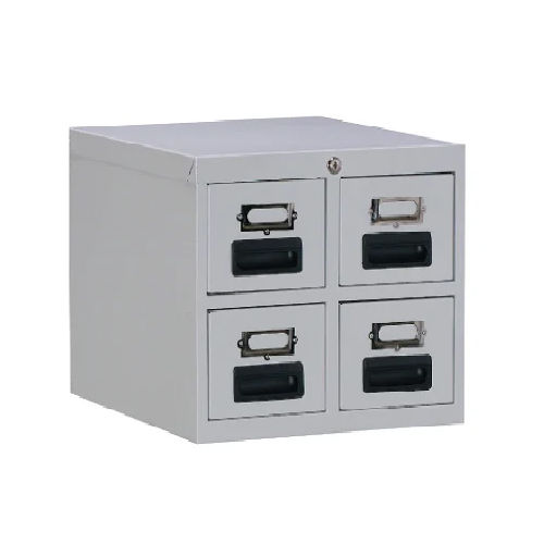 White 4 Drawers Card Index Cabinet