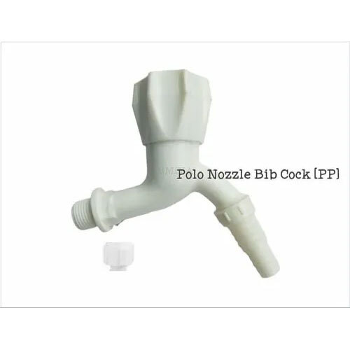 White PP Polo Nozzle Bib Cock