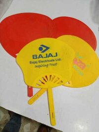 Plastic Hand Fan - 8x10 Inches, Yellow Color | Lightweight 50 Grams, 4-inch Handle, Ideal For Promotional Events And Giveaways