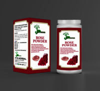 Herbal Rose Powder - Dried Rose Petals, 100% Natural , Skin Hydration, Anti-inflammatory Relief, Antioxidant Protection, Gentle Exfoliation, Calming Aroma