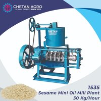 Sesame Mini Oil Mill Plant Chetan Agro Expeller Capacity 30 kg/hour