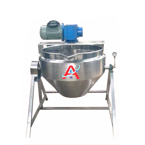 Silver Jacketed Insulation Paste Kettle With Agitator