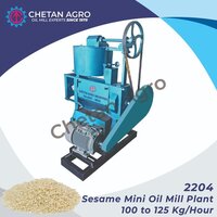 Sesame Oil Mill Plant Chetan Agro Oil  Expeller Capacity 100-125 kg/hour