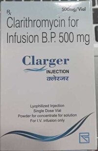 Clarger 500mg Injection - Ingredients: Clarithromycin (500mg)