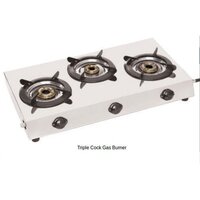 Gas Stove - Stainless Steel, 3 Burners , Manual Ignition, Lpg Gas Type