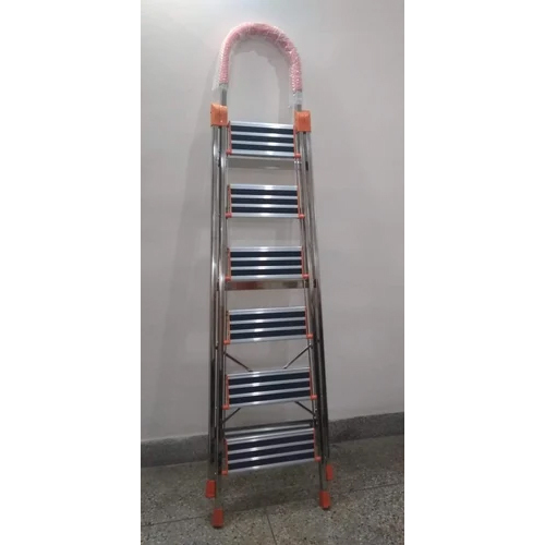 Silver And Orange Heavy Duty Stainless Steel Ladder Usage: Industrial