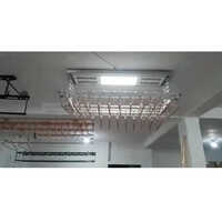 SS Ceiling Cloth Hanger - Stainless Steel, Available in Various Sizes, Silver Color - Ideal for Dress Display in Shops