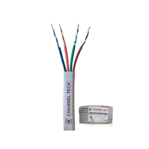 Cat 6 Flat Cable For IP Cam Channel