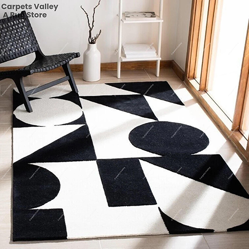 Dave Geometric Designer Cut And Loop Rug