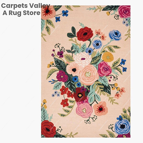 Floral Ivary Loop Rug