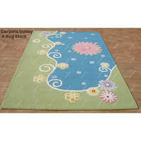 Floral Kids Rug - Multicolor, Rectangle Shape | Washable, Printed Design, Available In Different Thicknesses