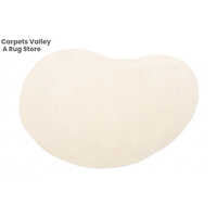 Multicolor White Ovel Shape Floor Rug
