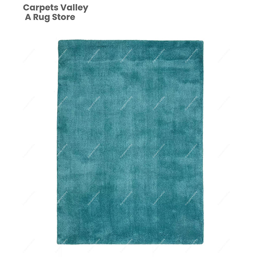 Teal Plain Floor Rug