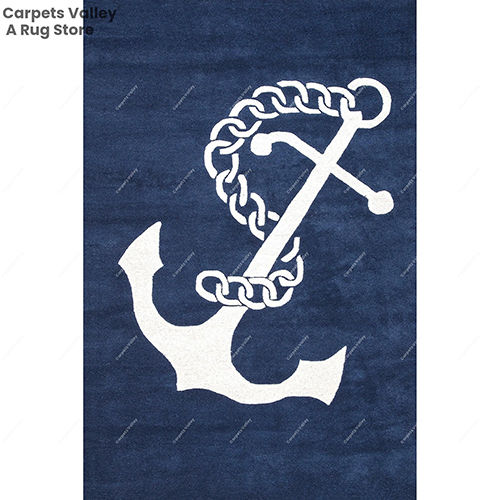 Navy Blue Ancor Floor Rug