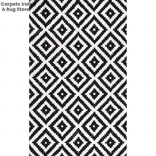 Multicolor Black Dimand Trellis Rug