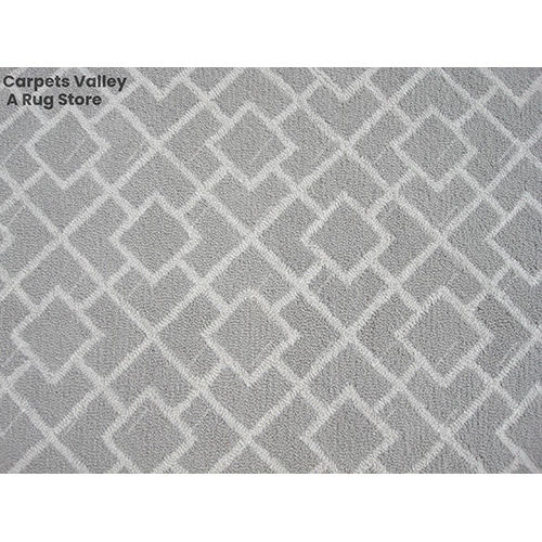 Modern Lattice Trellis Grey Loop Rug