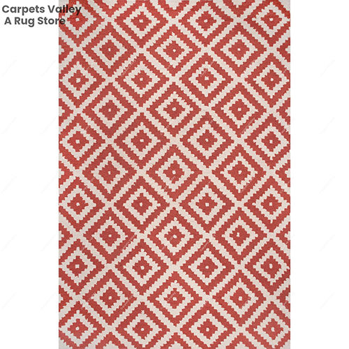 Rust Dimand Trellis Floor Rug