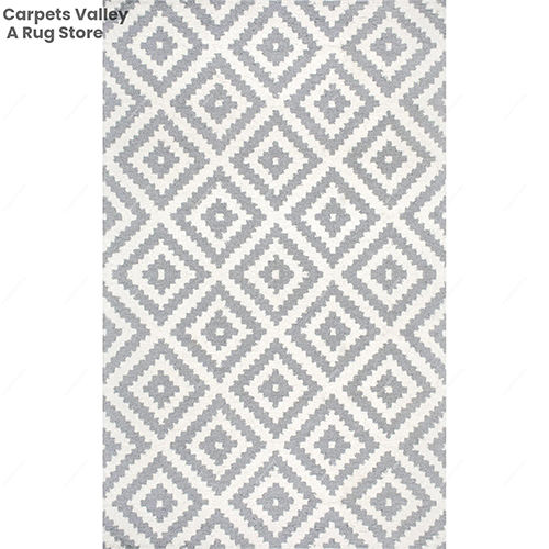 Grey Designer Dimand Trellis Rug