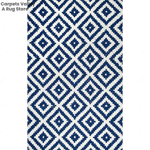 Blue Dimand Trellis Floor Rug