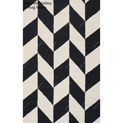 Black And White Retro Checker Tiles Rug