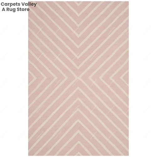 Claro Chevron Pink Loop And Cut Pile Rug