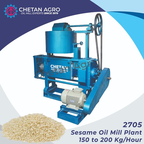 Sesame Oil Mill Plant Chetan Agro Oil Expeller Capacity 150-200 kg/hour