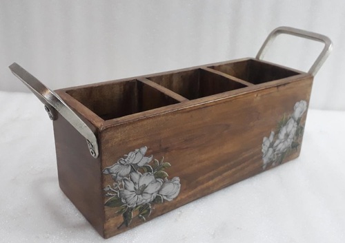 Wooden Printed Cutlery Holder