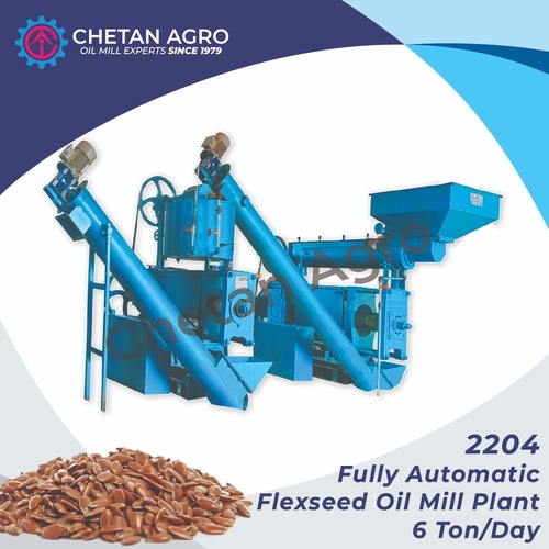 Fully Automatic Flexseed Oil Mill Plant Chetan Agro Oil Mill Plant Capacity 6 ton/day
