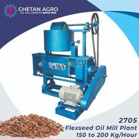 Flexseed Oil Mill Plant Chetan Agro Oil Expeller Capacity 150-200 kg/hour