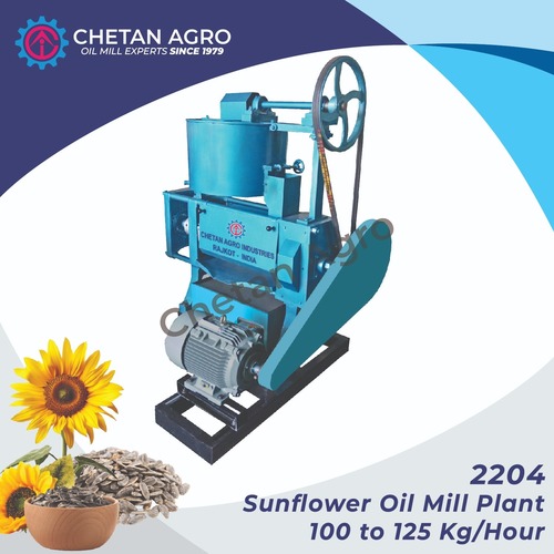 Sunflower Oil Mill Plant Chetan Agro Oil  Expeller Capacity 100-125 kg/hour
