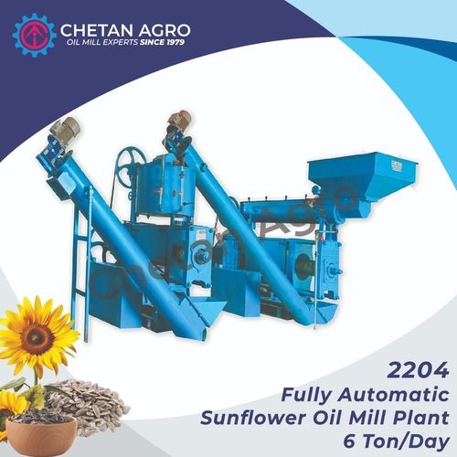 Sunflower Fully Automatic Oil Mill Plant Chetan Agro Oil Mill Plant Capacity 6 ton/day