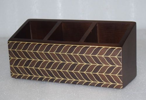 11 Inch Rectangular Wooden Cutlery Tray