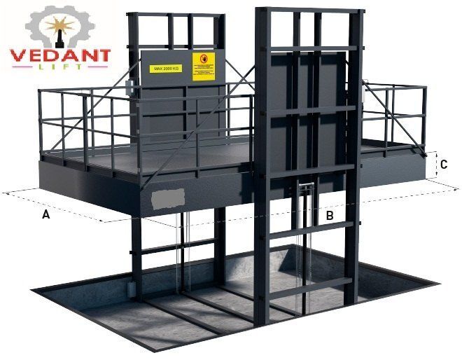 Hydraulic Goods Lift Double Mast