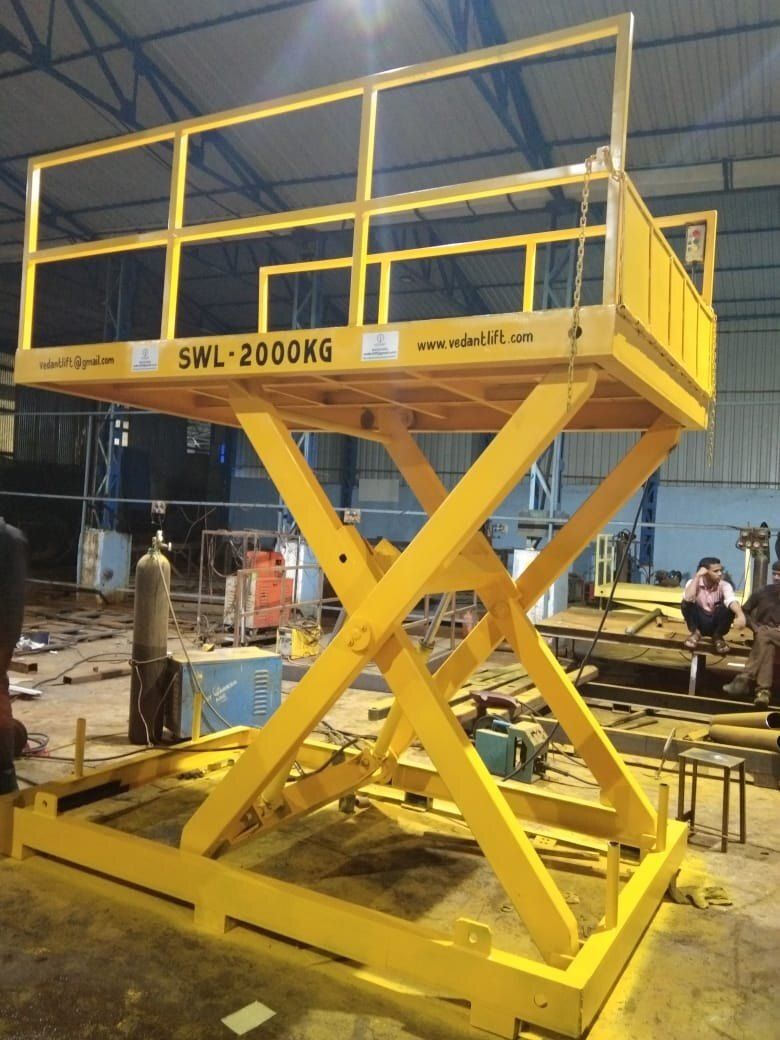 Stationery Single Floor Scissor Lift