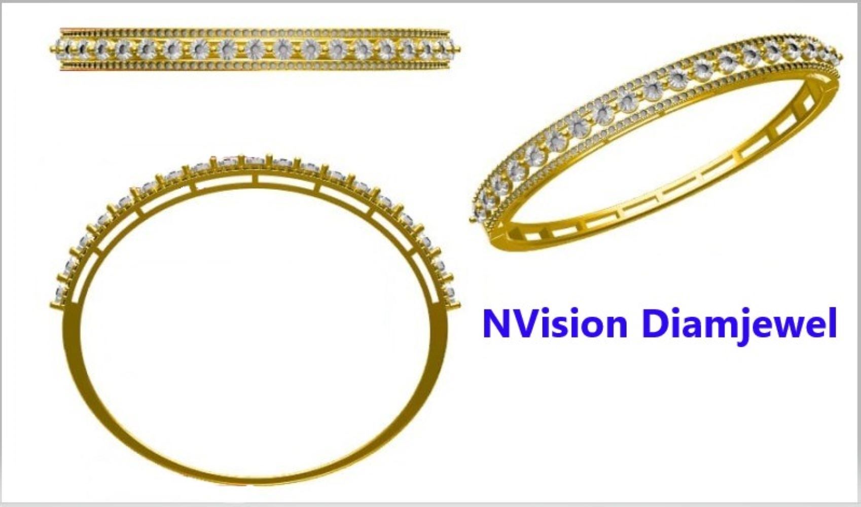 Natural Diamond Tikli Miracle Plate Setting Yellow Gold Bracelet